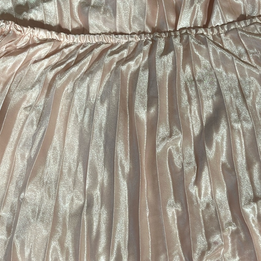 Florcoo Off the Shoulder Cake Pink Pleated Dress - Picture 4 of 6